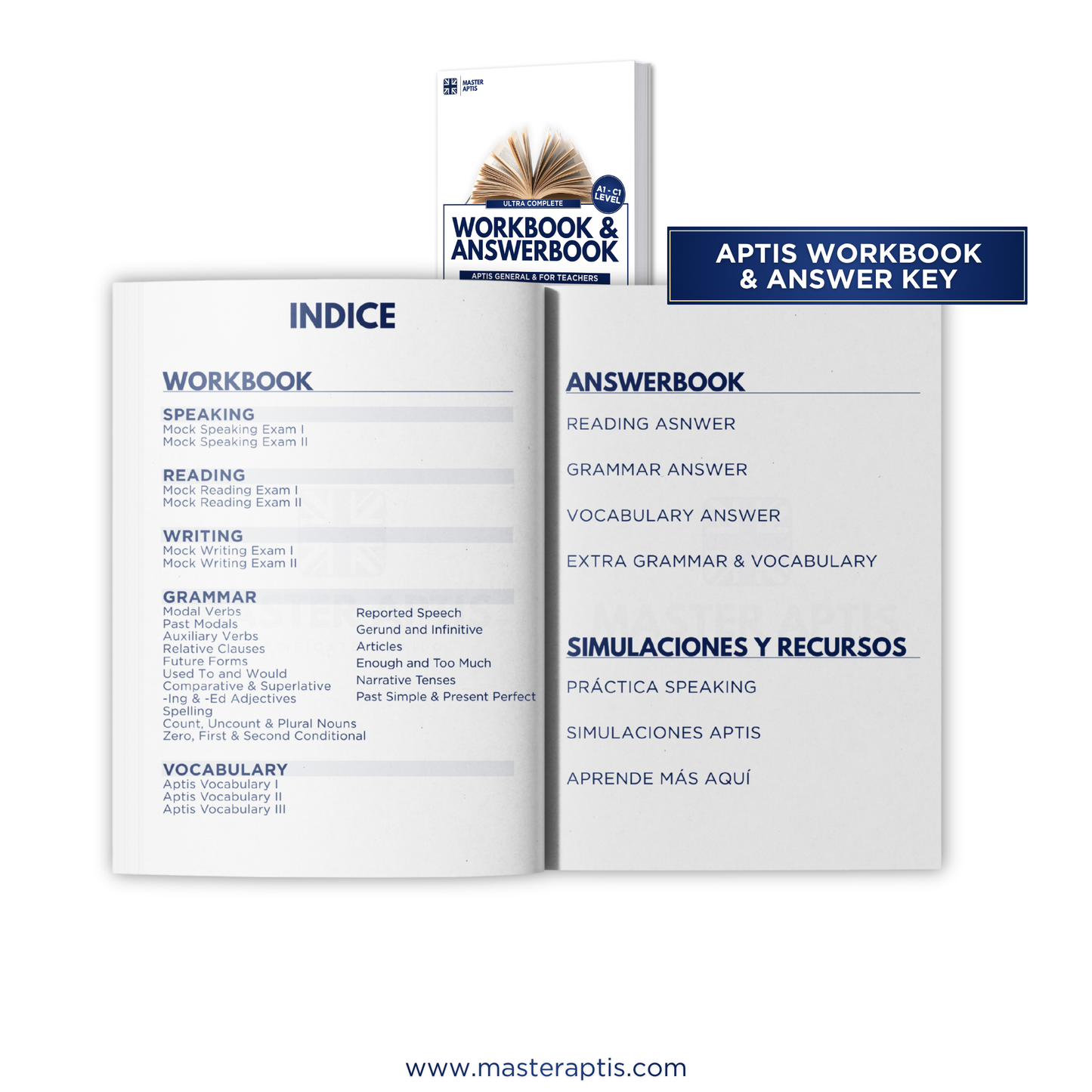 Boletin de ejercicios con solucionario examen aptis esol ingles