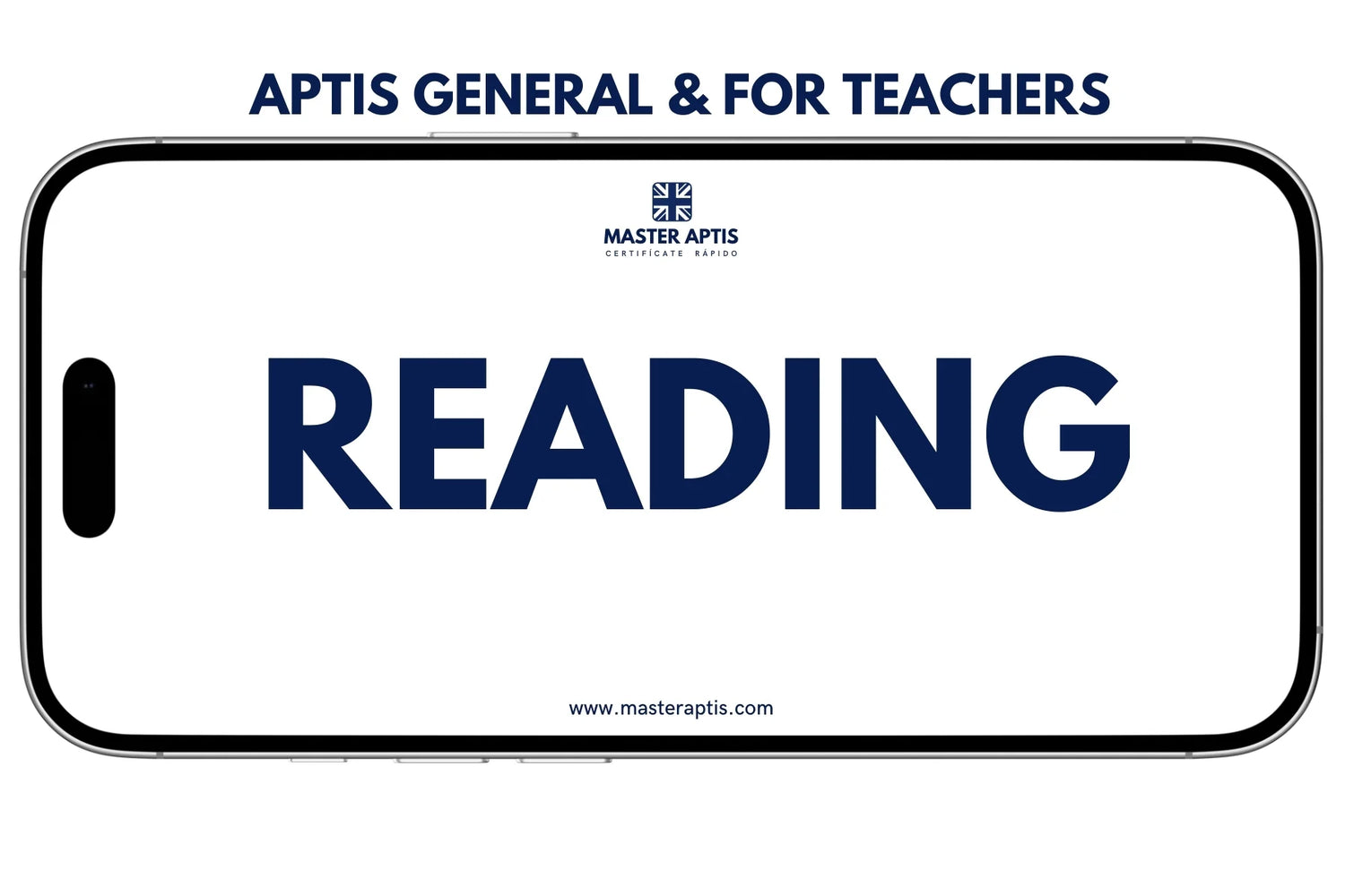 Division del examen APTIS en sus diferentes partes de evaluacion del ingles