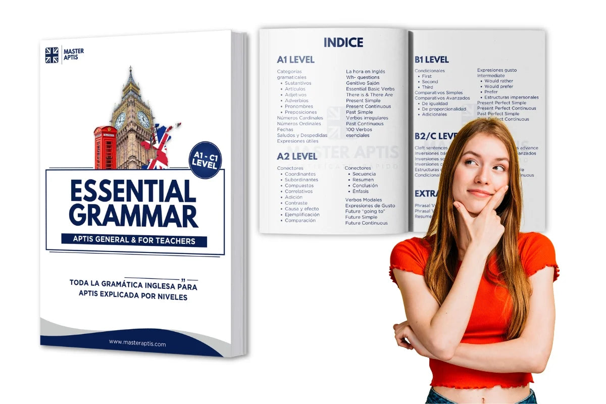 Descargar en pdf gramatica y temario examen aptis ingles