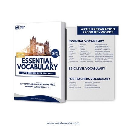 Vocabulario para el examen aptis esol ingles