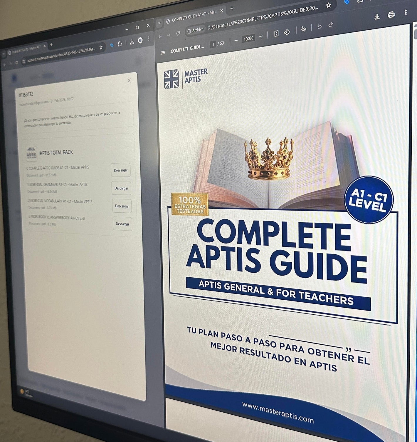 Curso intensivo APTIS con practica real de examen