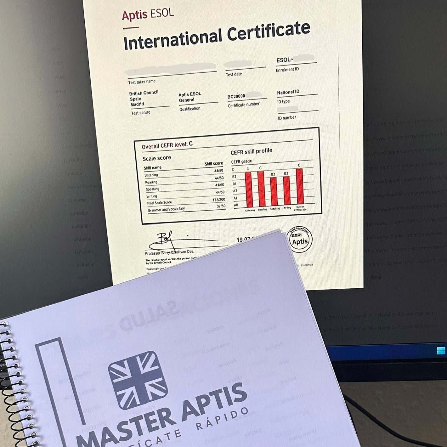 Material descargable para preparacion APTIS en PDF